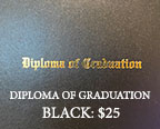 Diploma of Graduation Black	